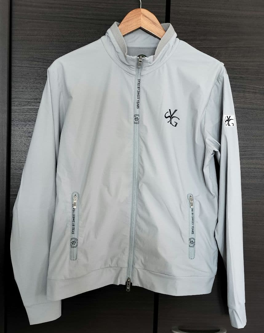 人気のSY32★春夏 ライトグレー メッシュ仕立て ジャケット&パンツ M