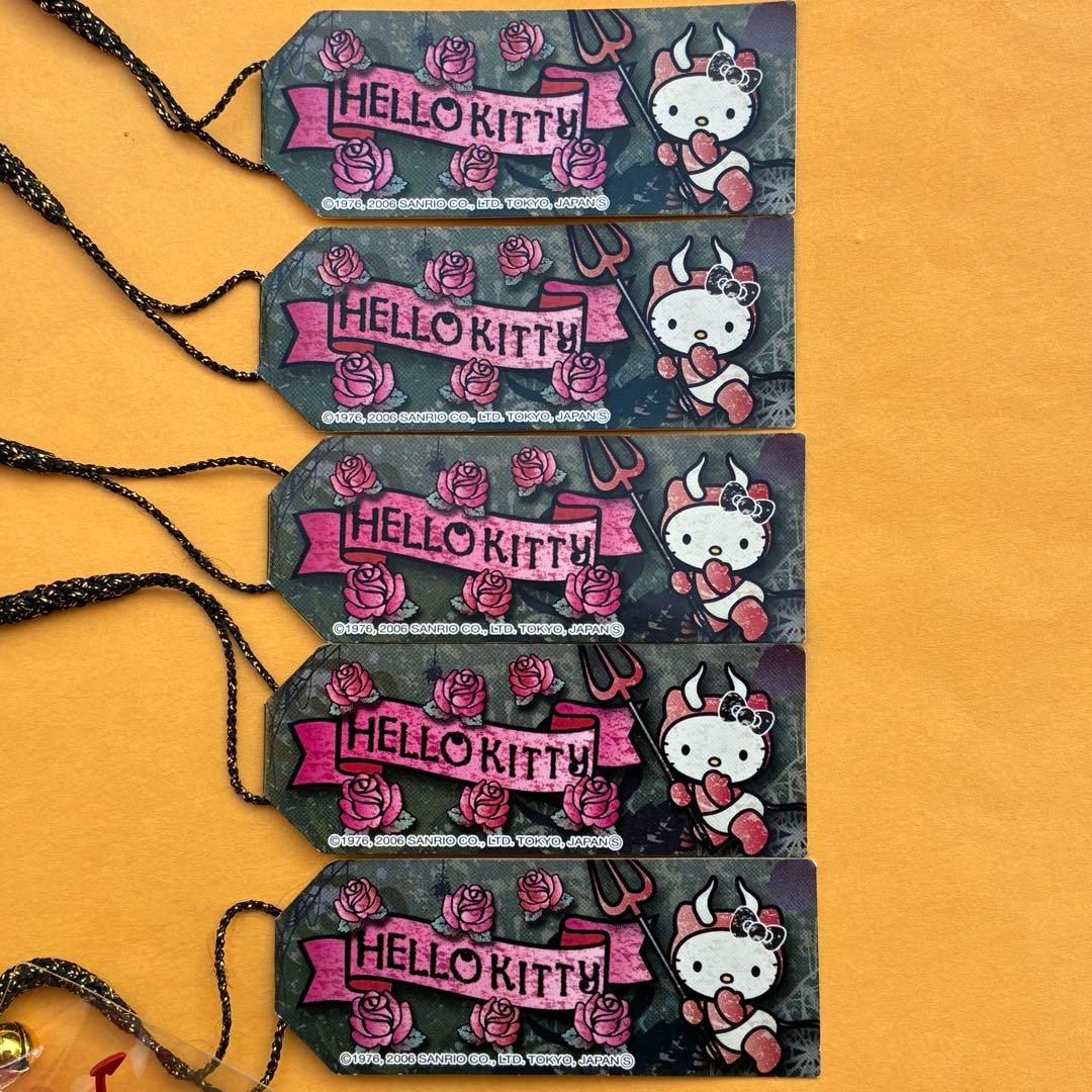 ★超激レア★ハローキティ デビルキティ 赤 5個セット ストラップ 根付 小悪魔