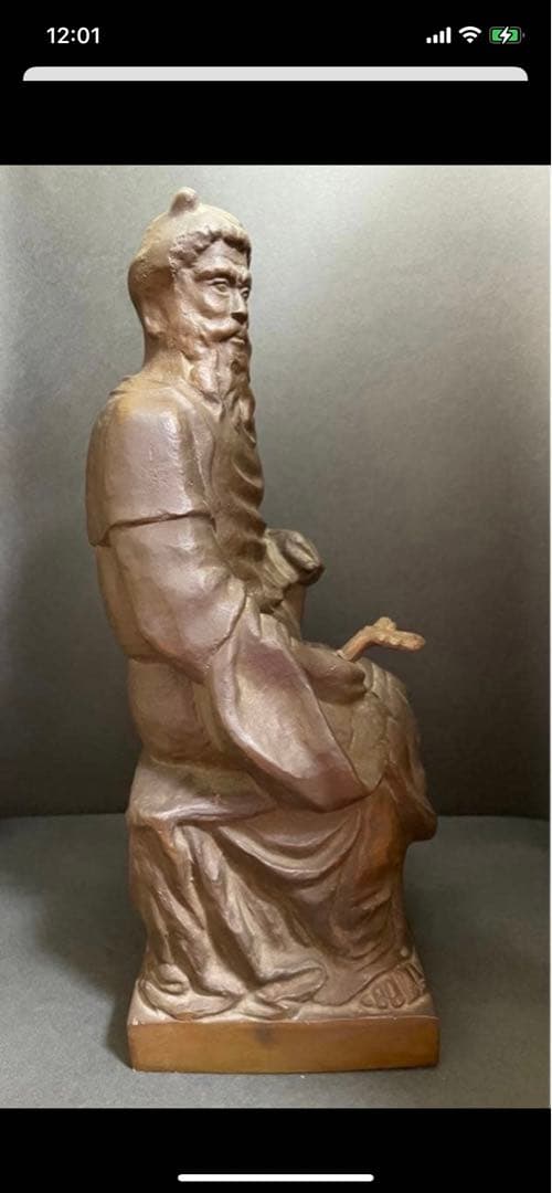 ブロンズ像　薬祖神神農像　高さ約32cm