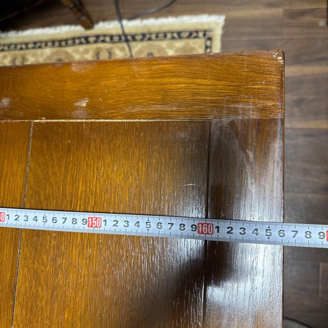 【希少】英国アンティーク オーク バルボスレッグ ドローリーフテーブル 店舗什器