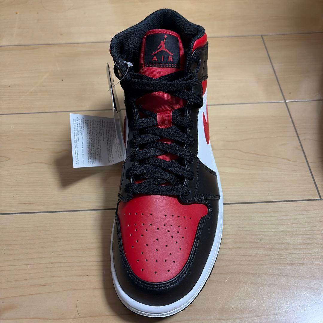 Nike Air Jordan 1 Mid ブラック/レッド/ホワイト
