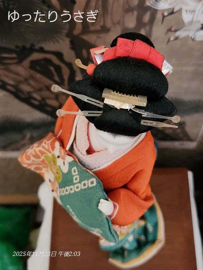 浮世絵美女人形 立ち姿の娘