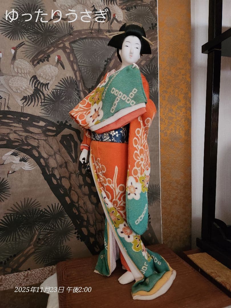 浮世絵美女人形 立ち姿の娘