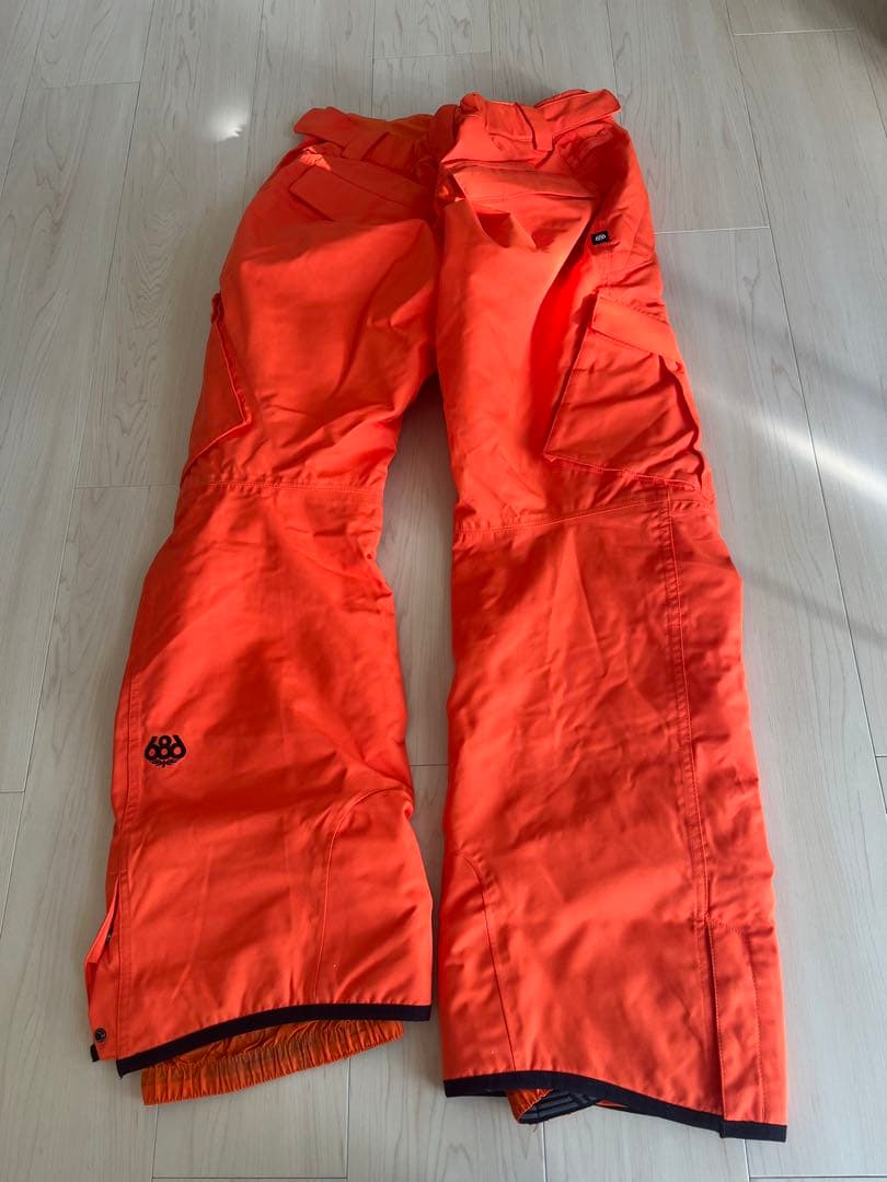 686 オレンジ スノーボードパンツ M 一度着用
