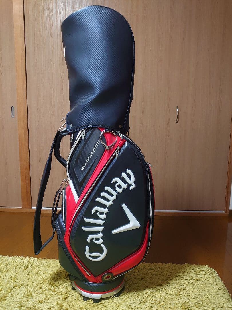 『希少』 Callaway キャディバッグ 9型 トリコロールカラー カーボン調
