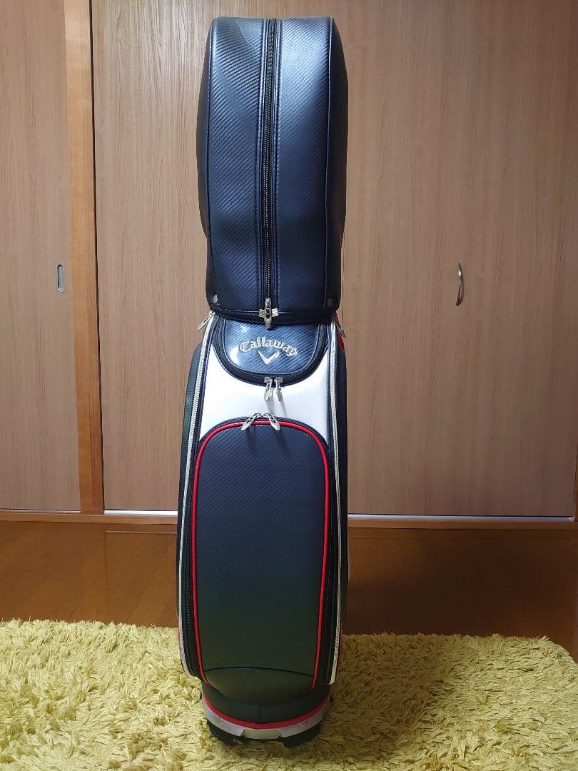『希少』 Callaway キャディバッグ 9型 トリコロールカラー カーボン調