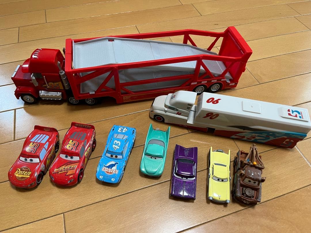 レア】カーズ　カーキャリア（34cm）ポンシートレーラーまとめセットアメリカ希少