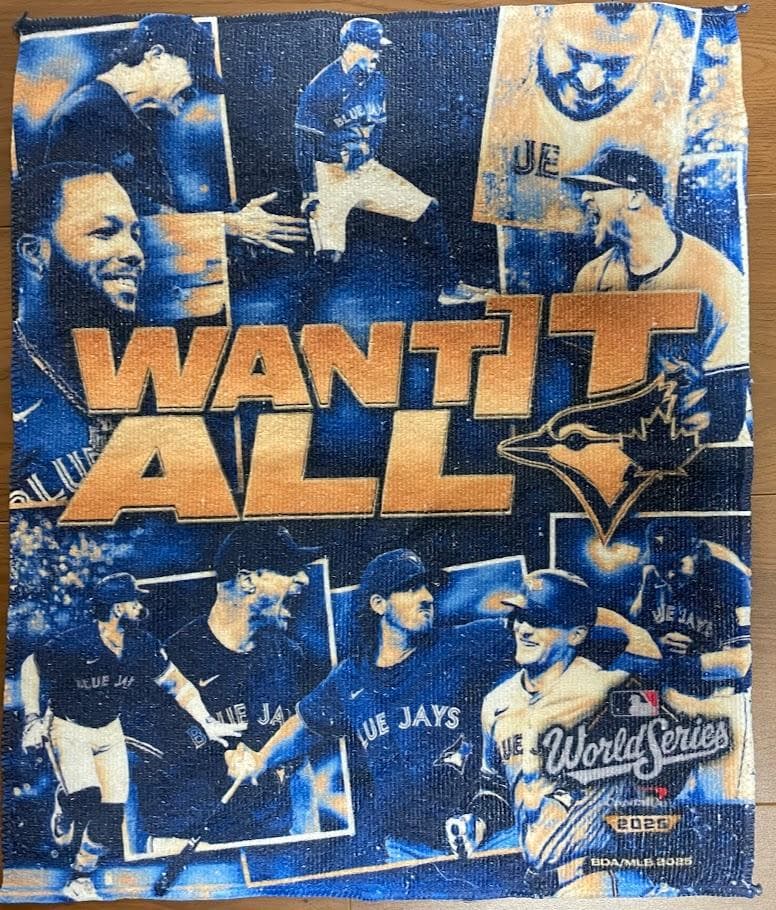 【未使用】2025 WS第2戦 ドジャース ブルージェイズ 現地限定タオル