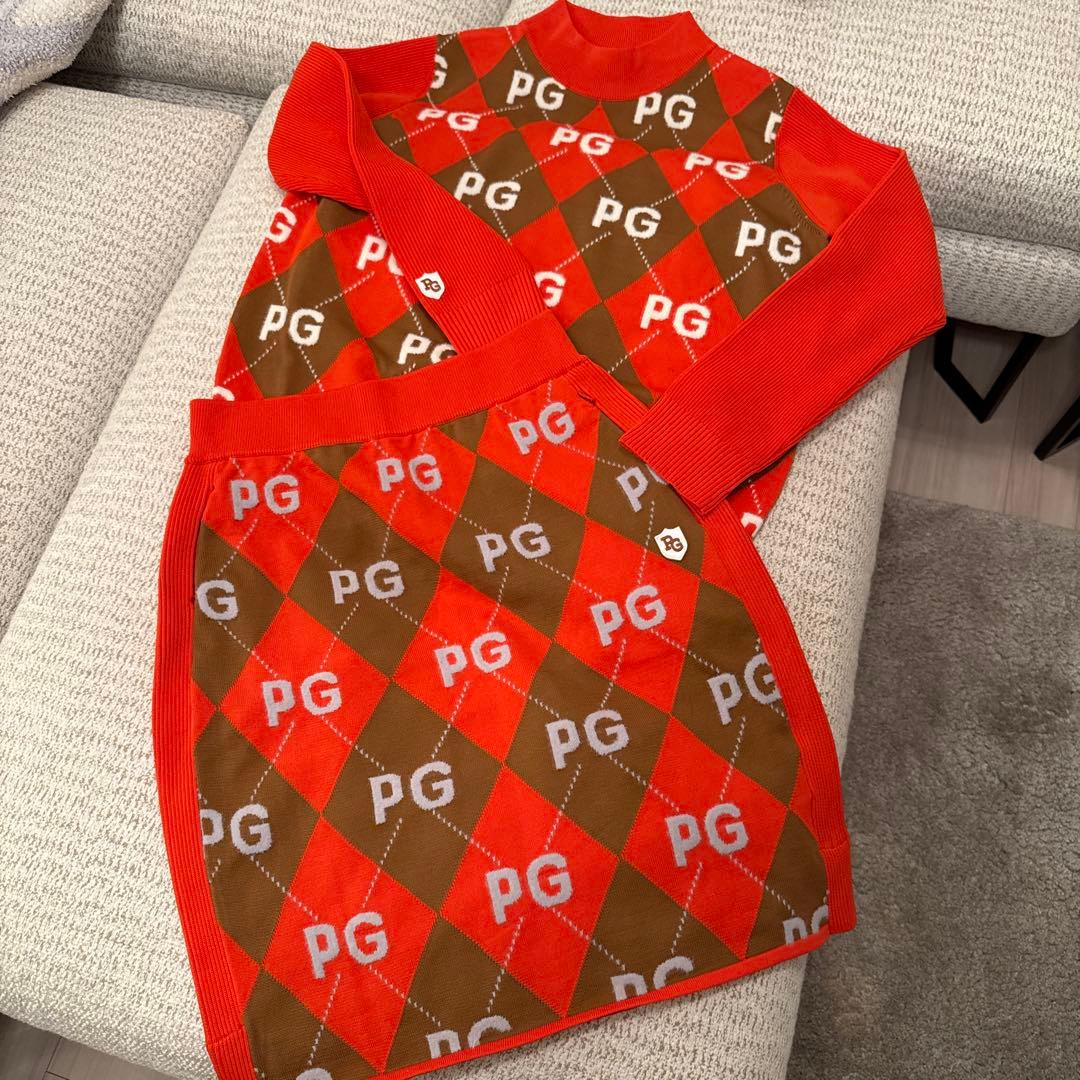 PEARLY GATES ニットセーター　スカート　 セットアップ サイズM