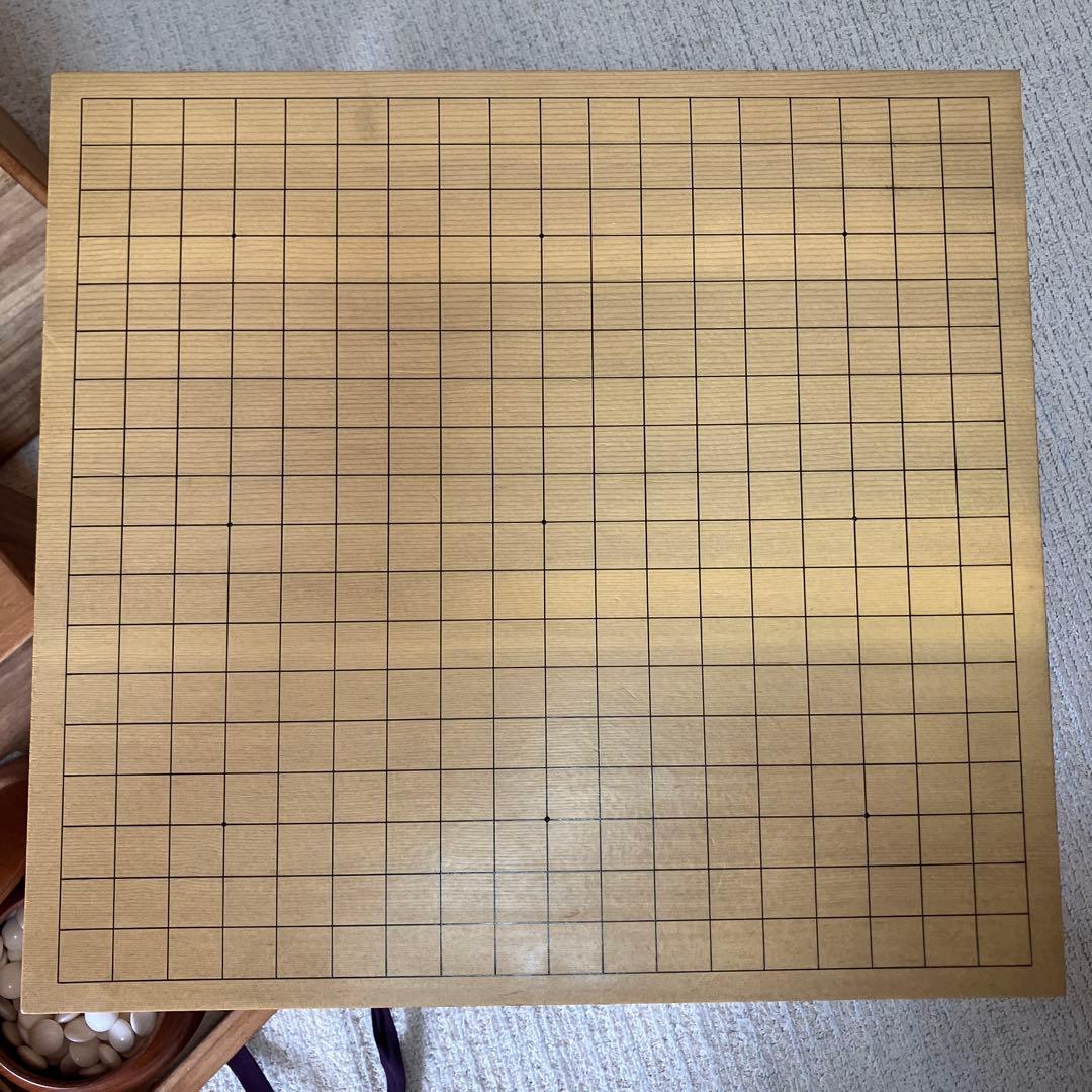 へそ　本榧　囲碁盤　碁石　脚付盤　蛤白 那智黒　はまぐり碁石　セット