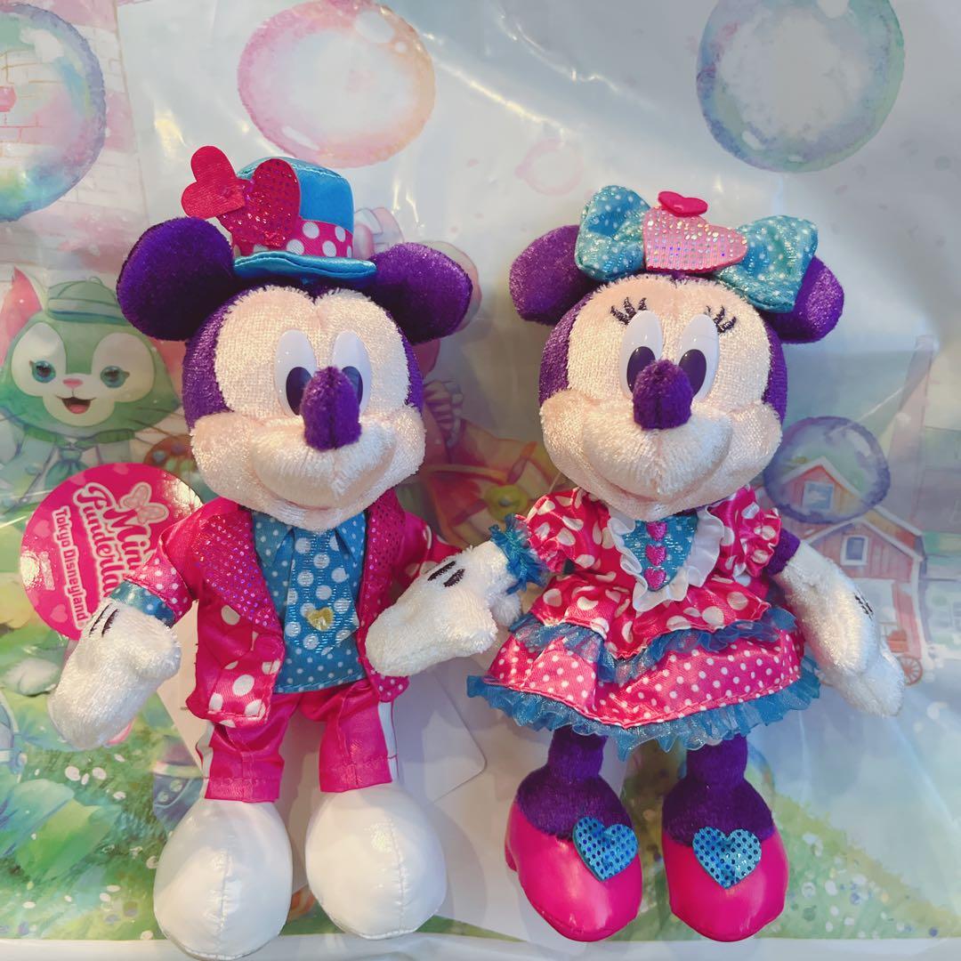 ミニー　ミッキー　ぬいぐるみバッジ　ディズニー　パルパルーザ　ファンダーランド