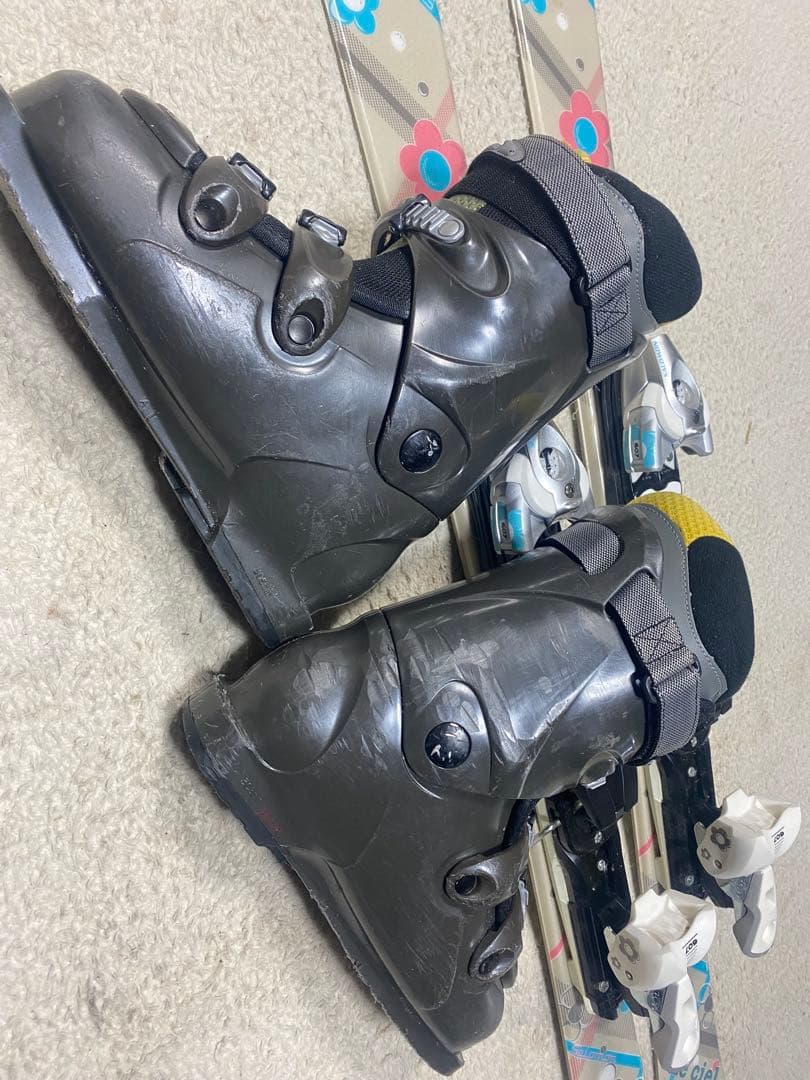 サロモン ツインチップミッドスキーセット131cm ブーツ 26cm中古