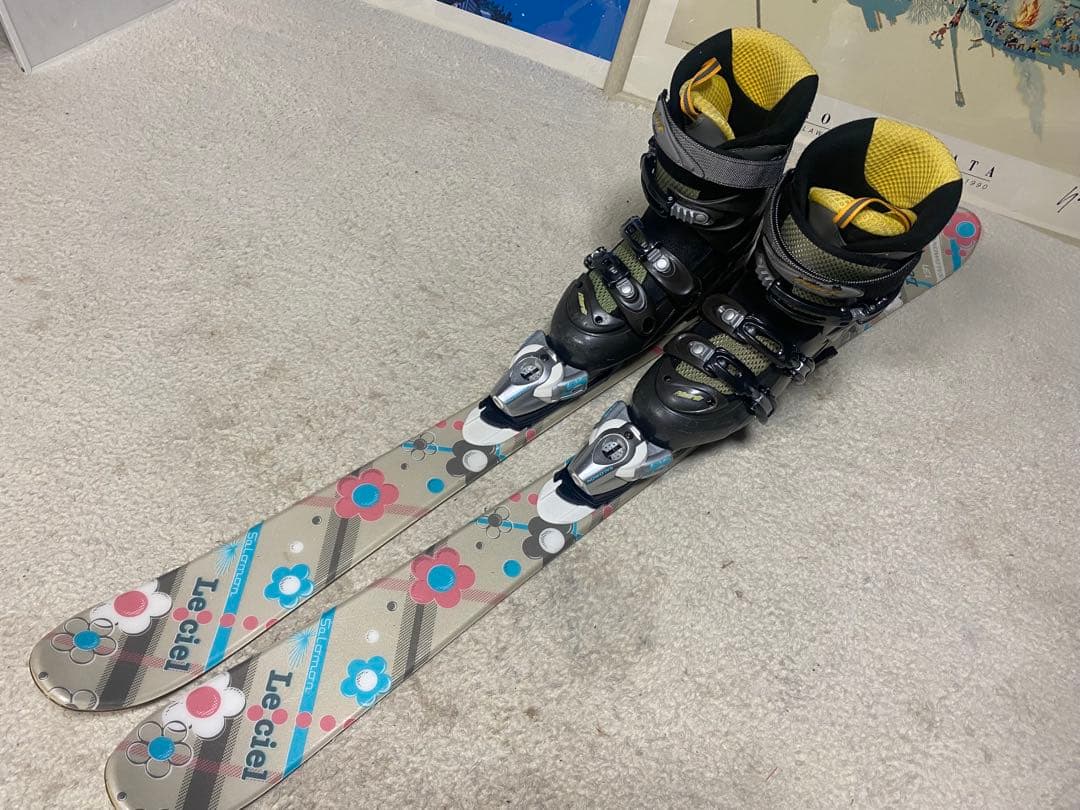 サロモン ツインチップミッドスキーセット131cm ブーツ 26cm中古