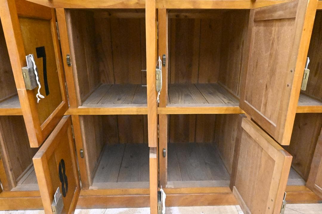 NH11 超稀少 昭和レトロ アンティーク 銭湯 女湯　総無垢 鍵付き