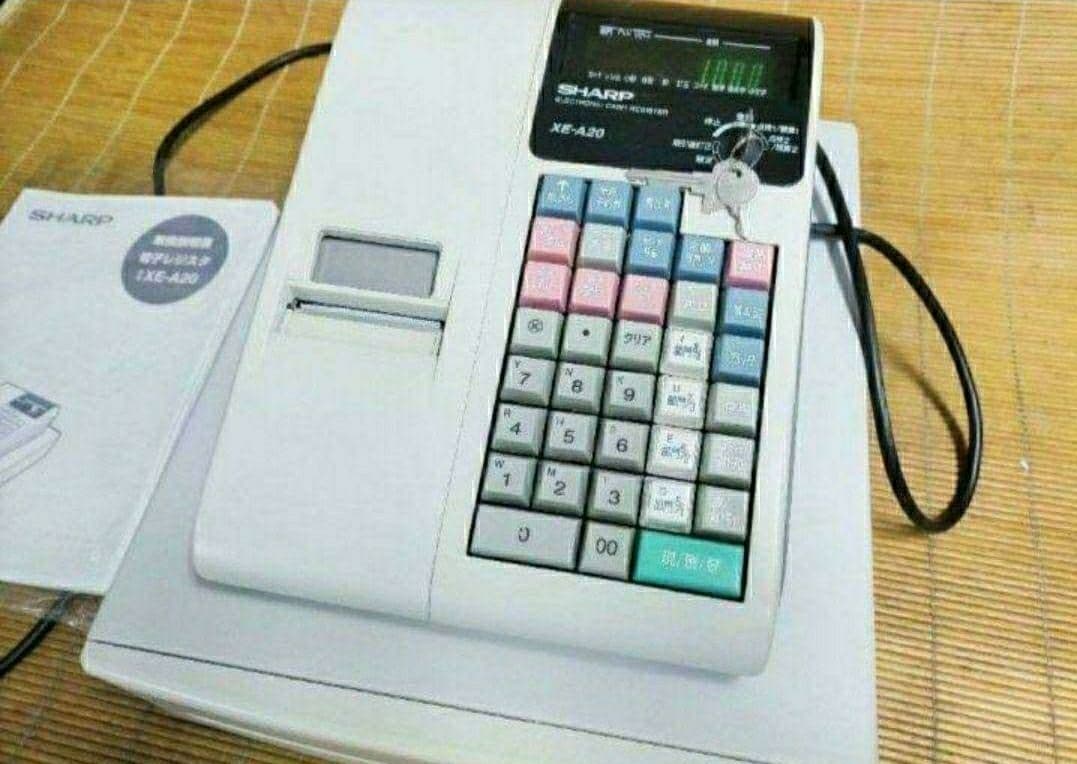 シャープレジスター　XE-A20　店名設定無料ロゴ可能機種　202500