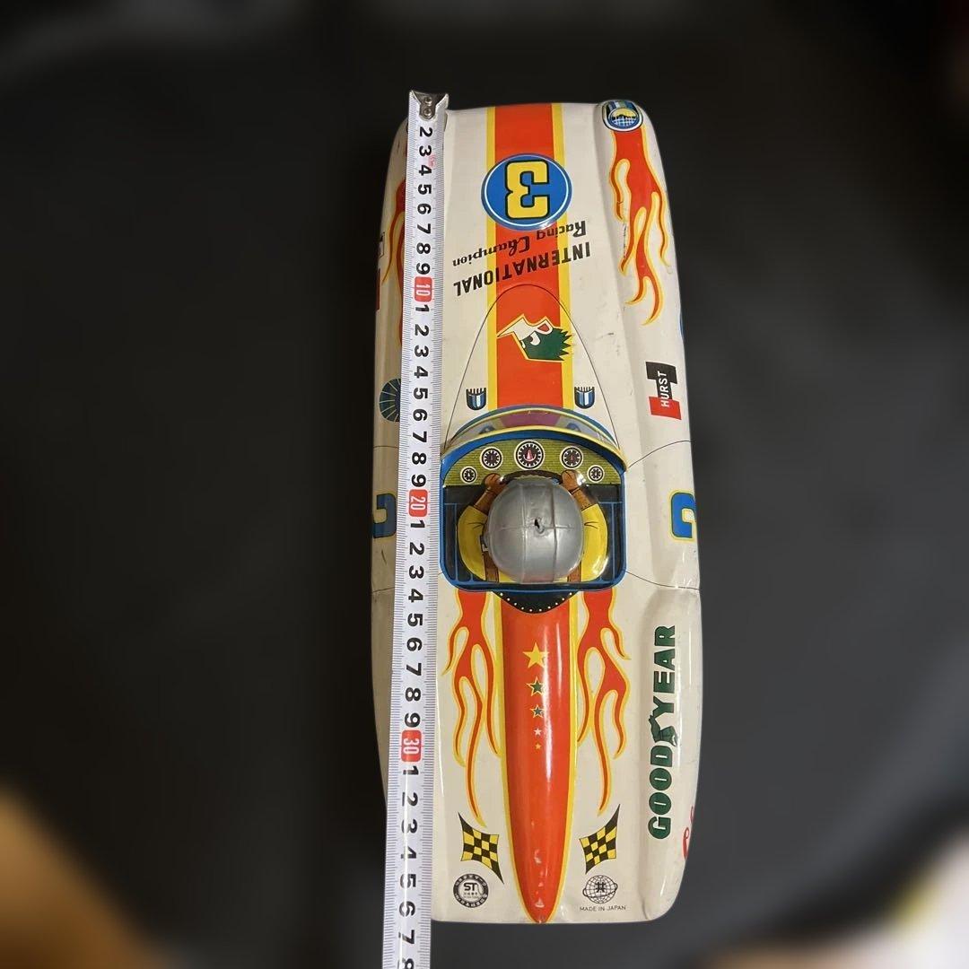 ブリキ製レーシングカー　共栄玩具　ブリキ　昭和レトロ　オブジェ