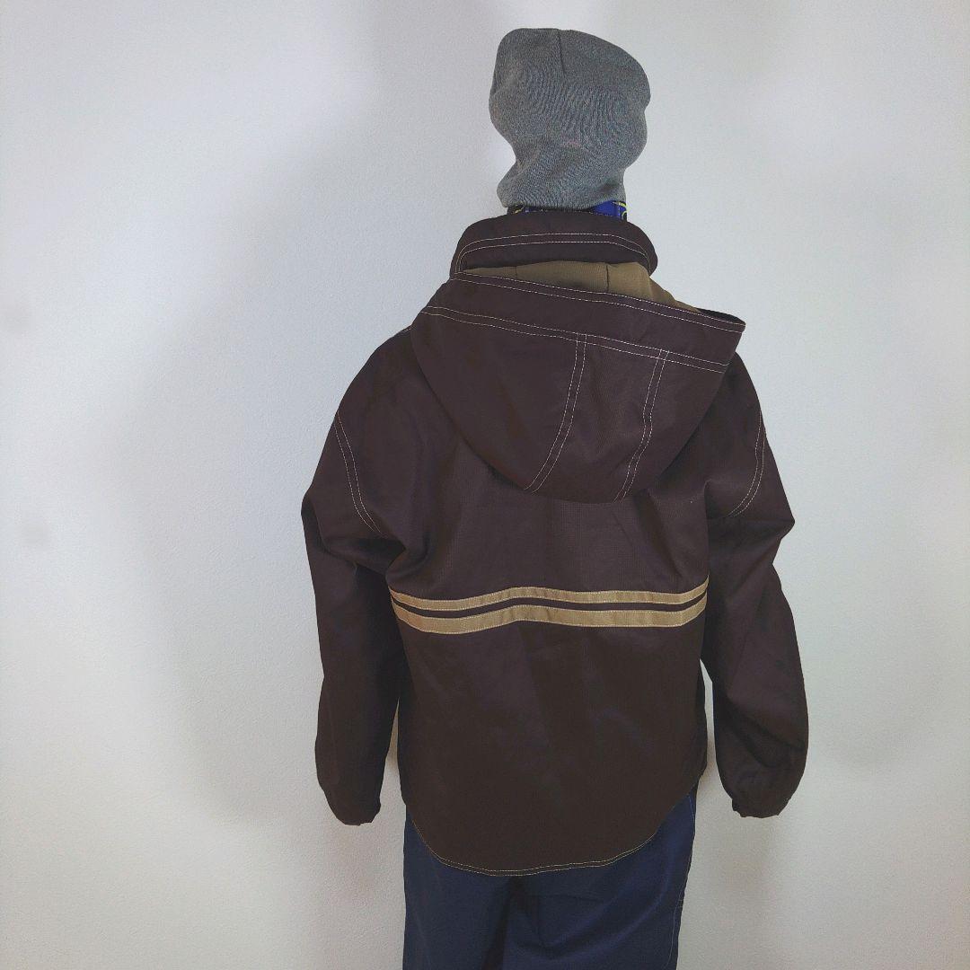 スキーウェア　キッズ　子供　160cm　男の子　ブラウン　ネイビー　ゴーグル