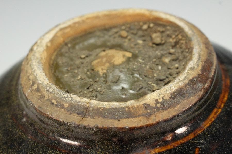 古美術 李朝 黒高麗 面取 蓋壷(K-A652)