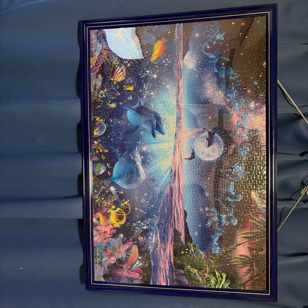 ラッセンのジグソーパズル フレーム付き 光る 完成品