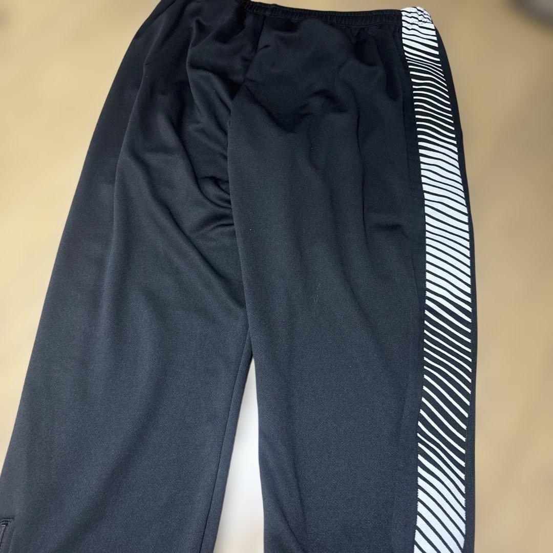 P*K様 asics ストライプジャージ上下セット XL 黒　セットアップ　20