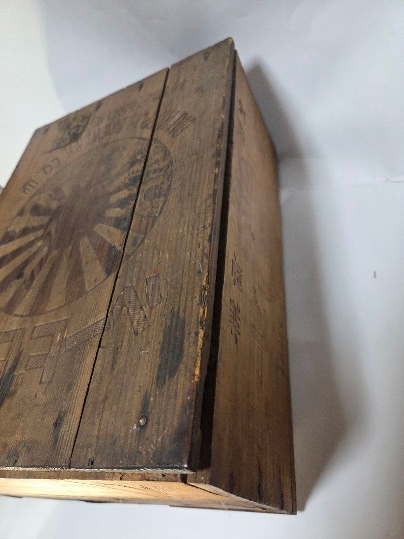 珍品、　アサヒビール木箱　蓋付き　アンティーク