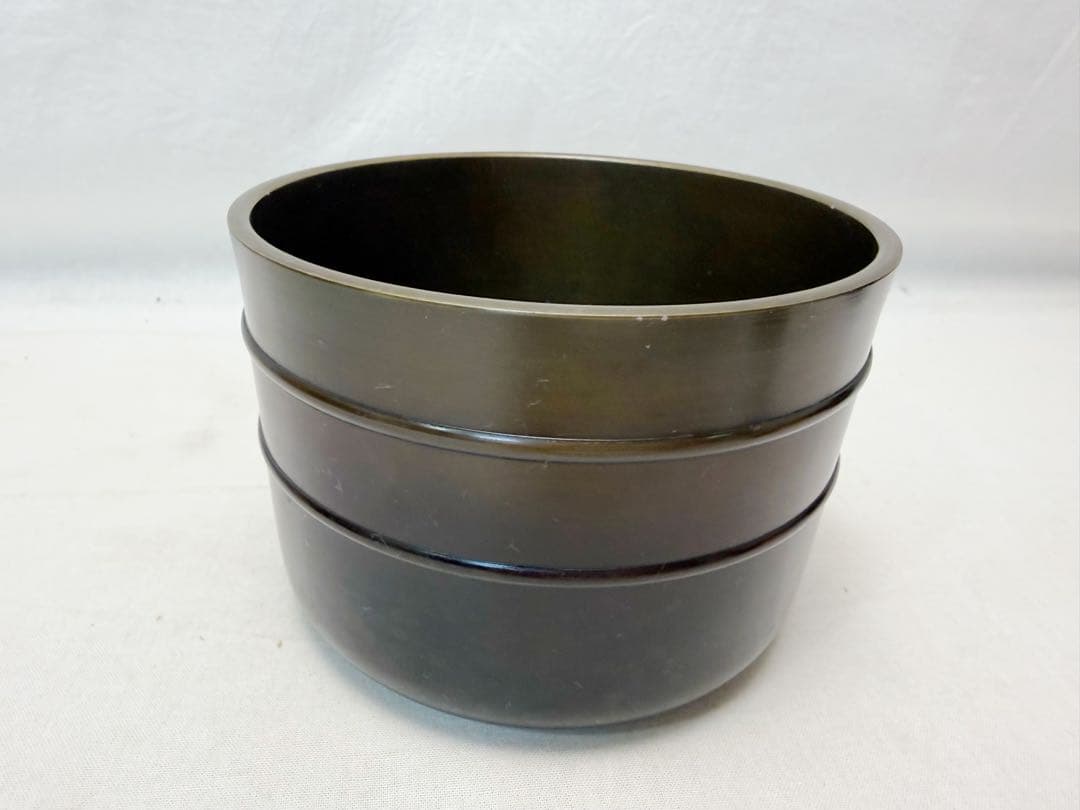 茶道具 鋳師 金森淨栄作 唐銅 皆具 環付水指 建水 杓立 蓋置 共箱