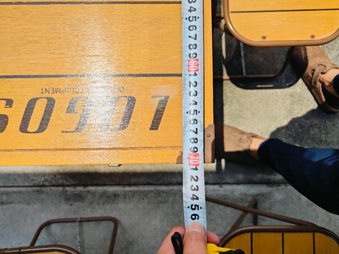 LOGOS 木製折りたたみテーブル チェア4脚セット ケース