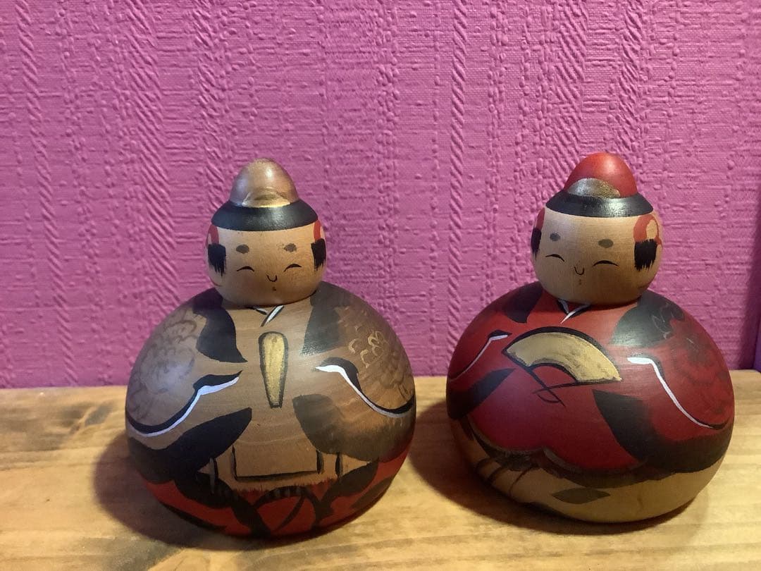 購入専用　佐藤祐介工人　可愛い玉入れえじここけし　大小2体セット