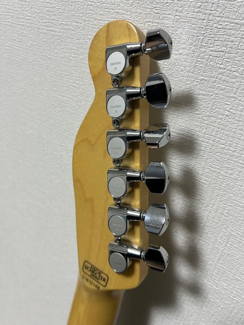 テレキャスターエレキギター ホワイト　シェクター　SCHECTER TKモデル