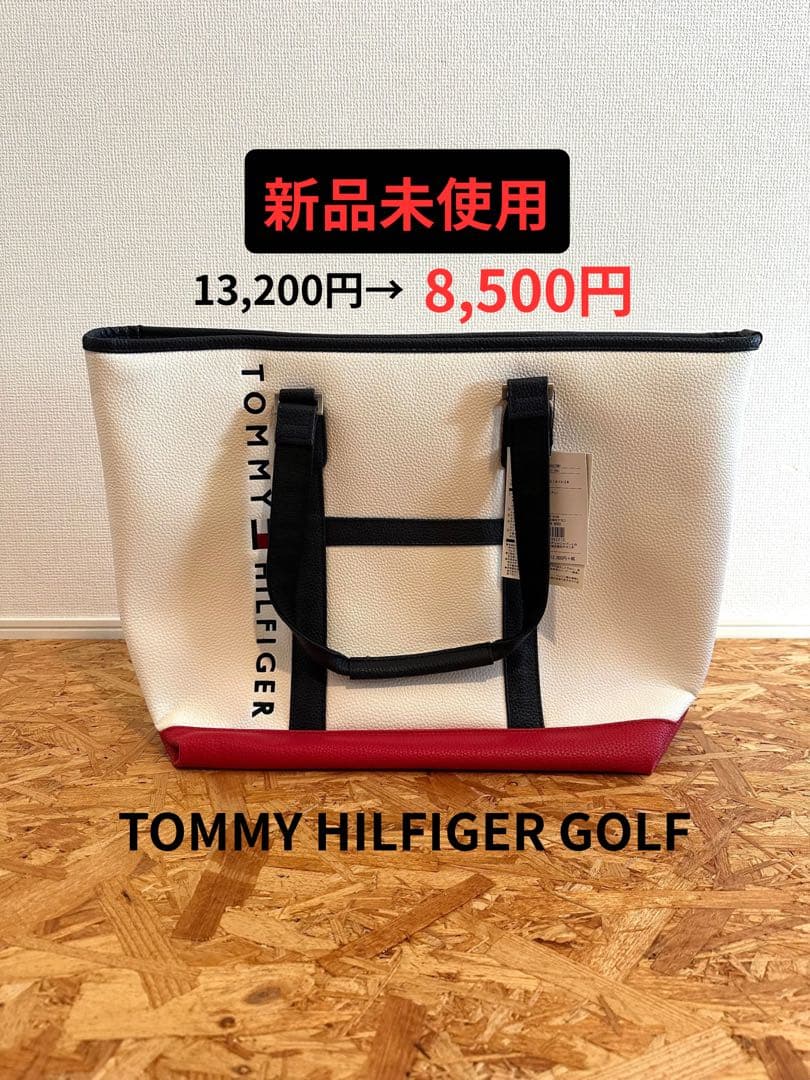 【  GOLF】トートバッグ ホワイト/レッド