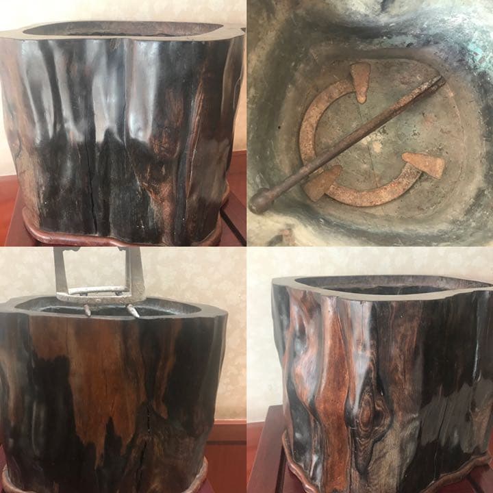 骨董品   黑柿木火鉢