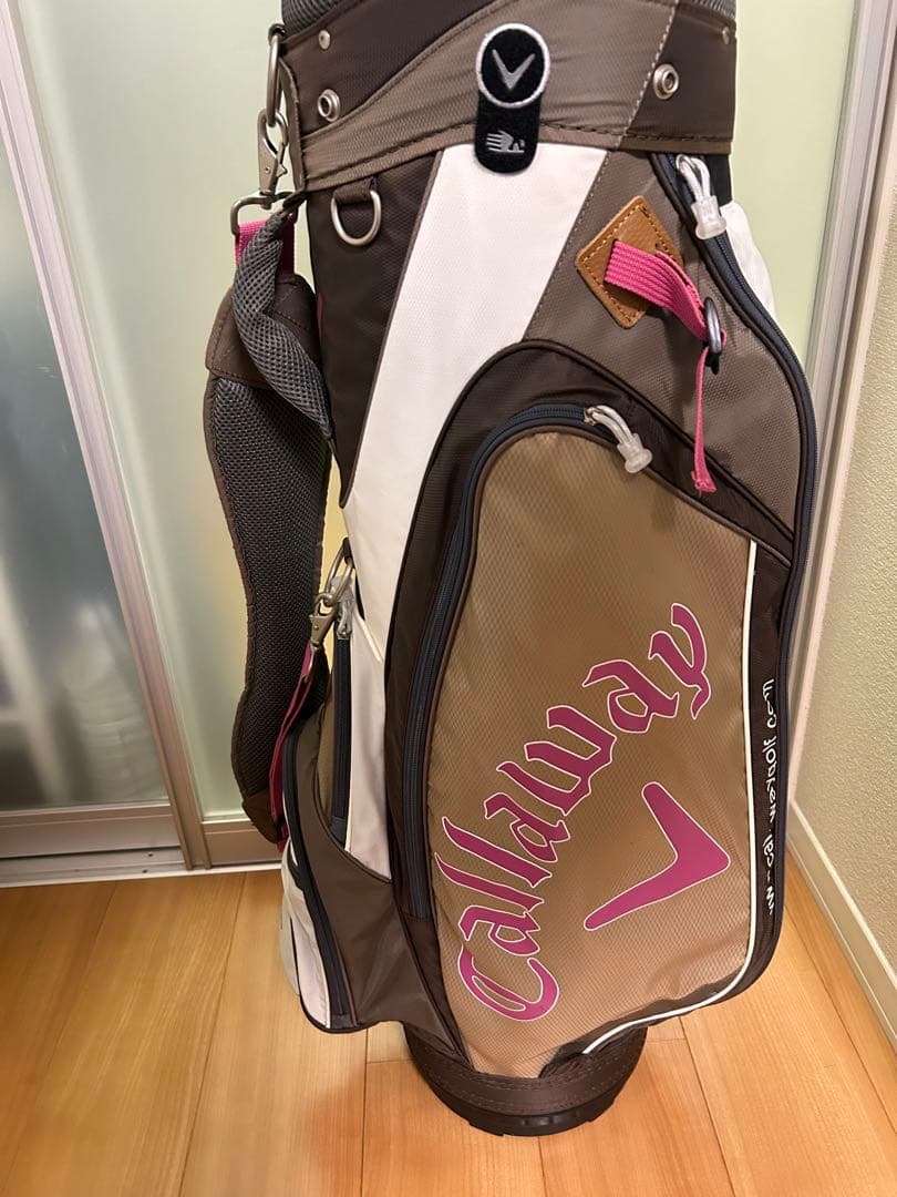 Callaway キャロウェイ ゴルフキャディバッグ レディース ブラウンピンク