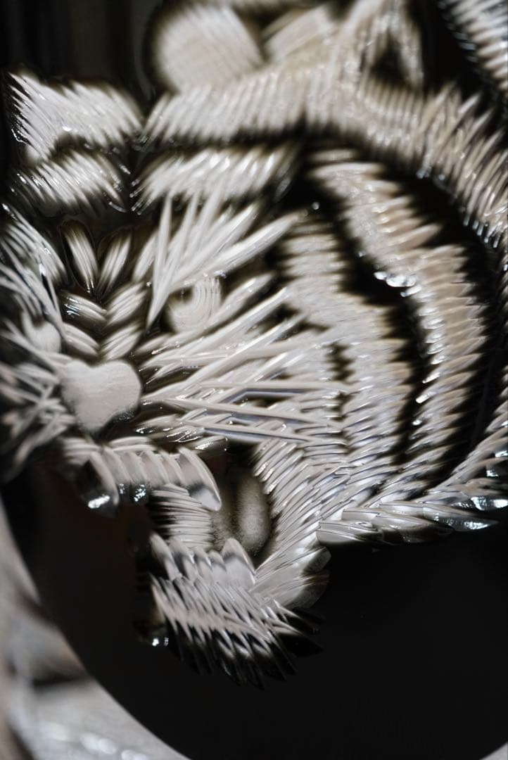 美品 但野英芳 江戸切子 虎 ロックグラス（切子 江戸切子 薩摩切子）