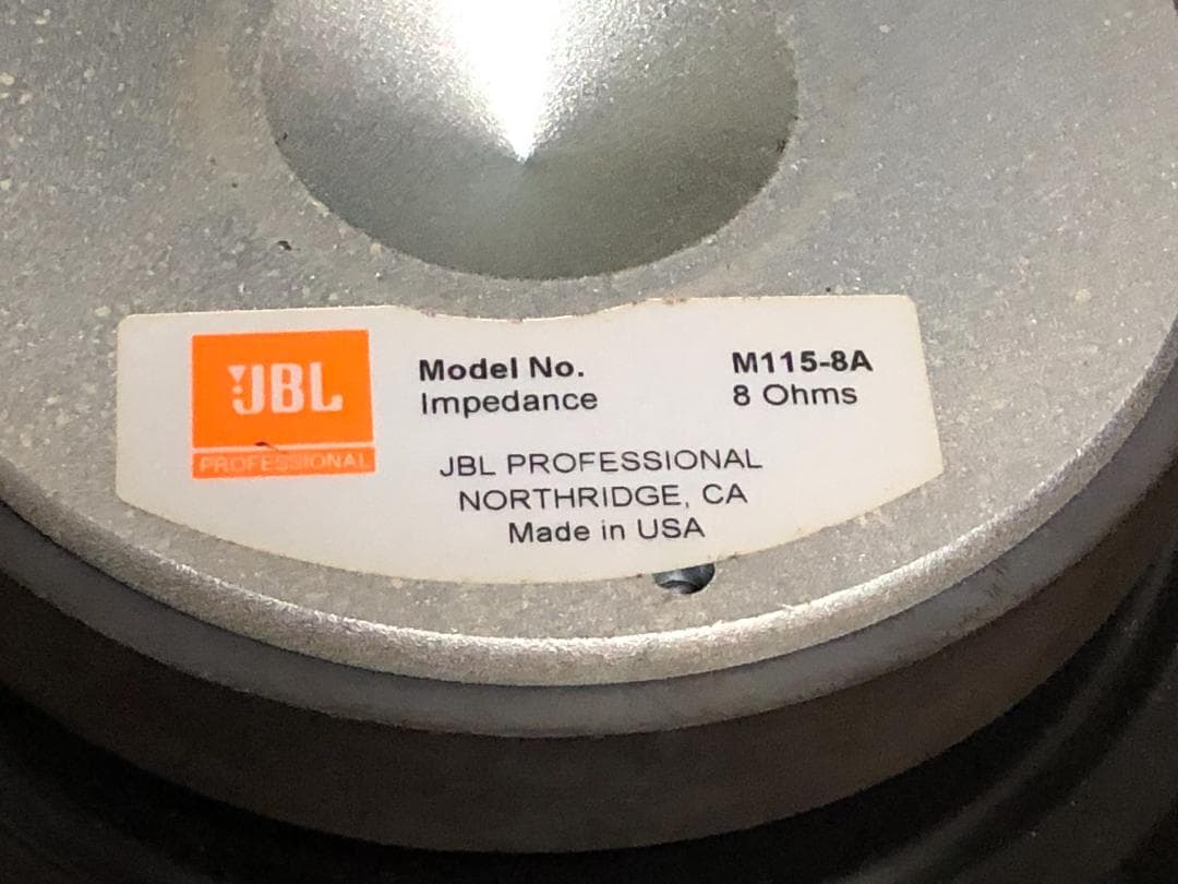 JBL M115-8A USA ウーハー 15インチ JBL 2本 中古現状