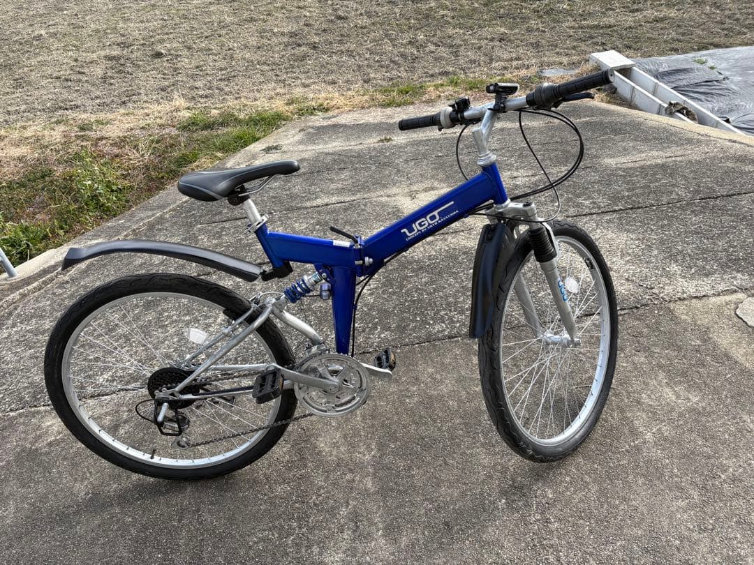 新品タイヤ・フルサス・折り畳みマウンテンバイク(26㌅)お届け出来ます。引取可能