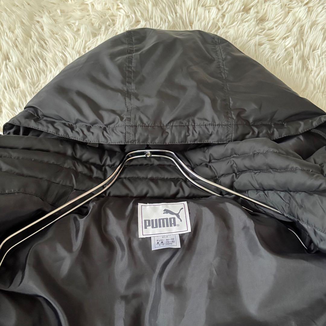 美品✨ プーマ ロングダウンジャケット ベンチコート 黒 ブラック L〜O