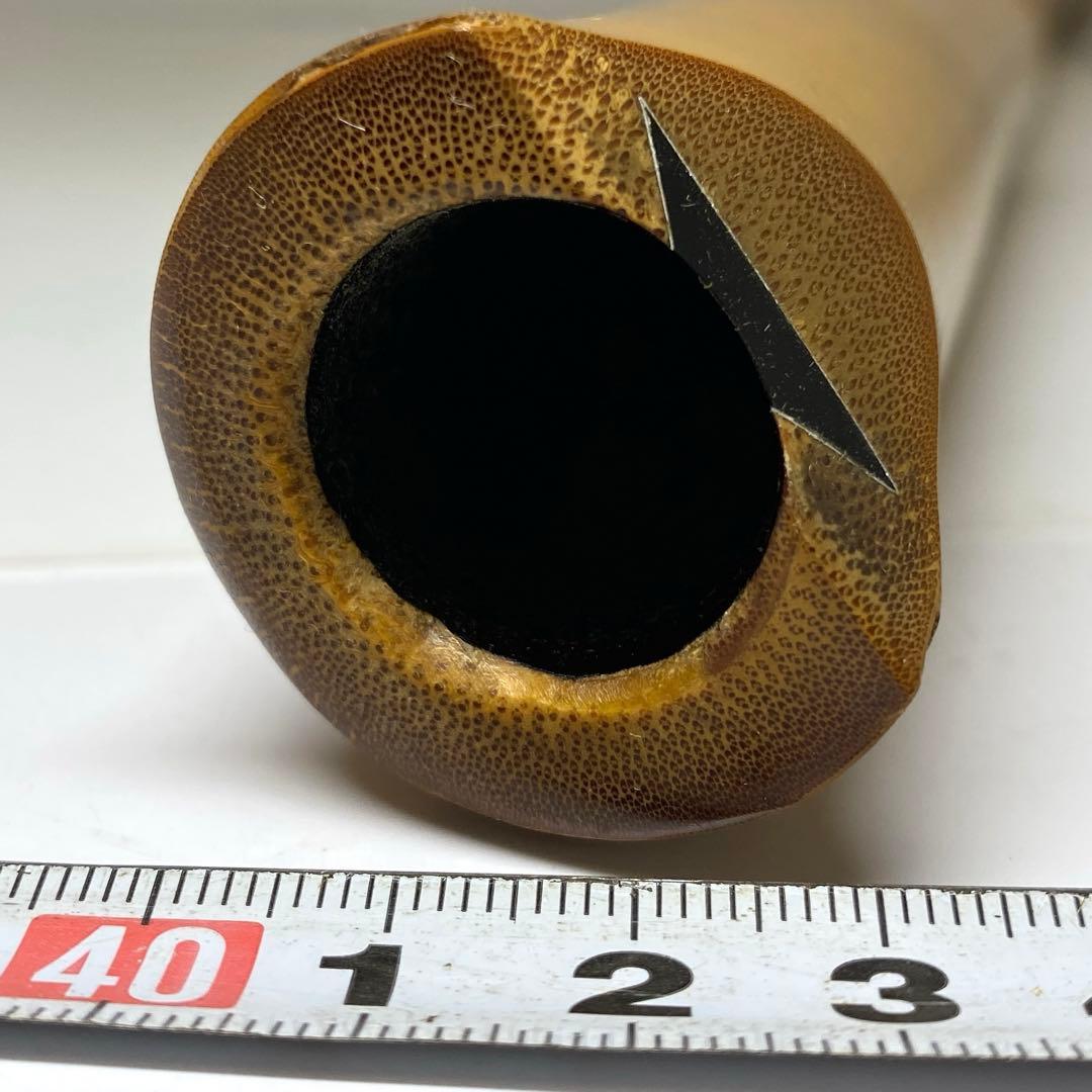 竹風在銘　銀三線　尺八　約60.5cm 東N7-1025①