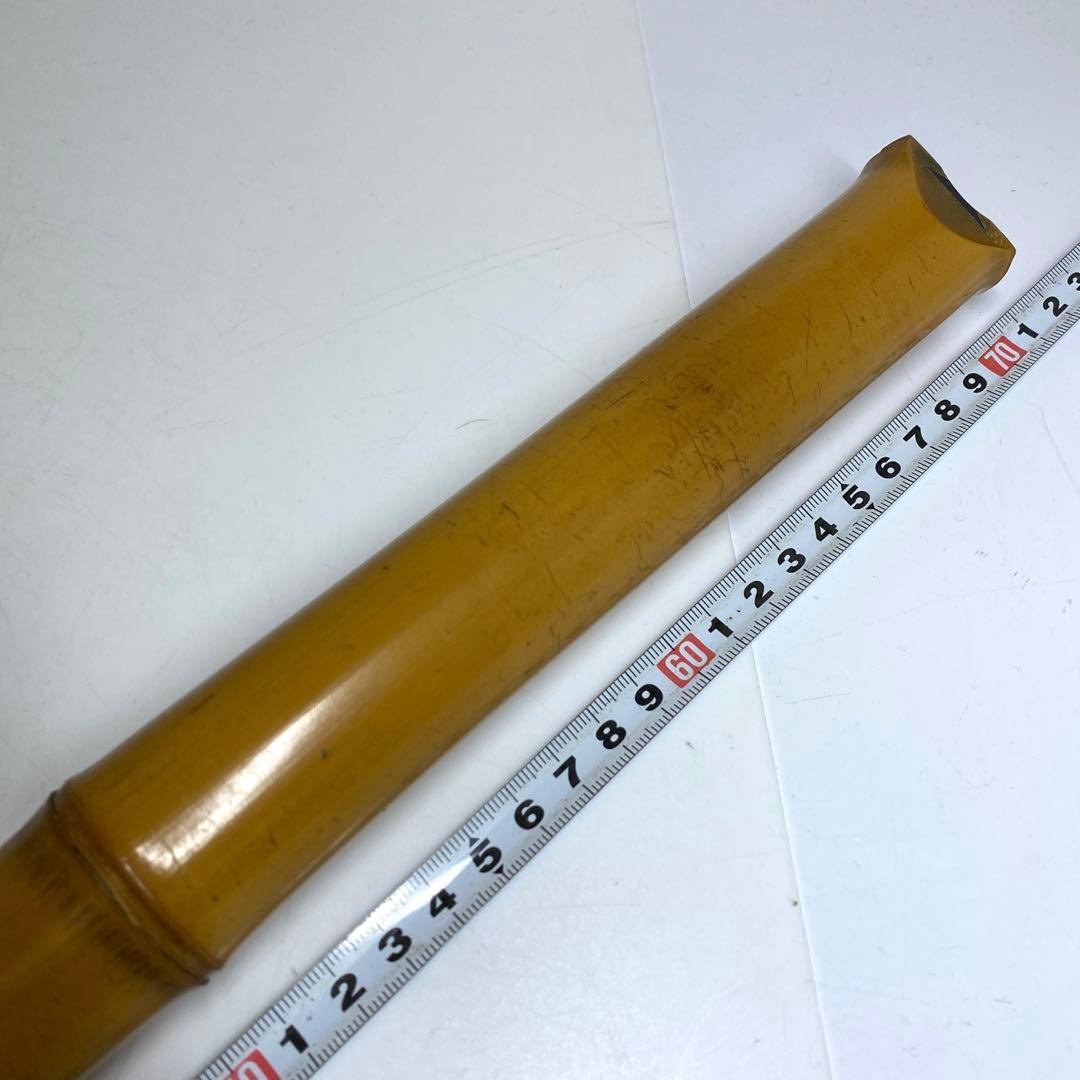 竹風在銘　銀三線　尺八　約60.5cm 東N7-1025①