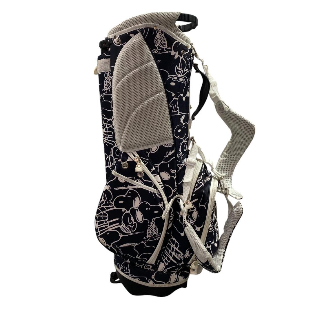 パーリーゲイツ スヌーピー キャディバッグ ブラック ホワイト 9.5型 6分割