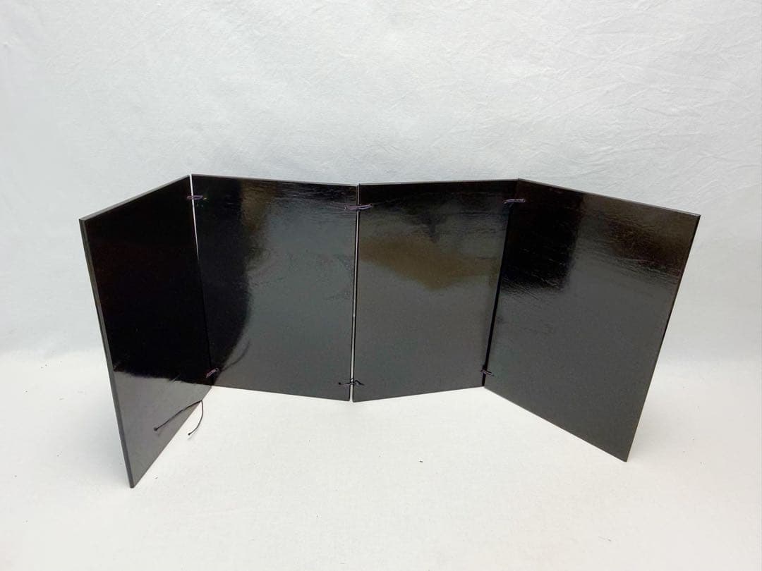 未使用 茶道具 木製溜塗 器据 と 桐 和敬板 うぐいす針3点セット 元箱