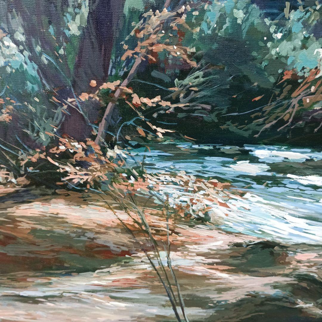 檜山健三　奥入瀬　30号油彩