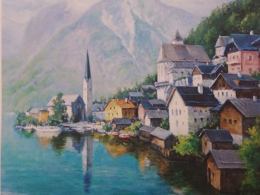 油絵「初夏のハルシュタット」F100号  原画