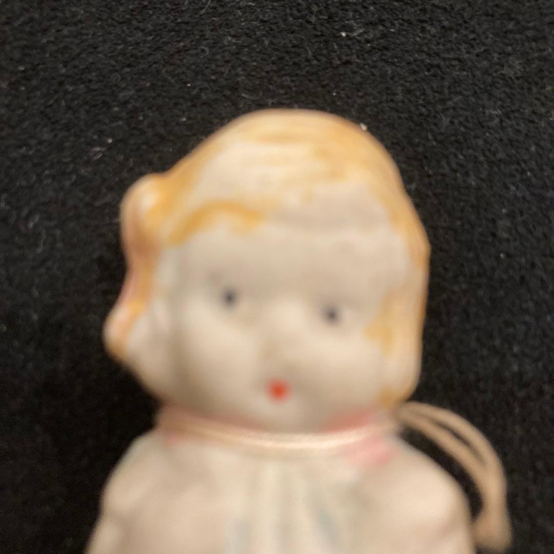 陶器製人形 約10cm ビスクドール　フランス製