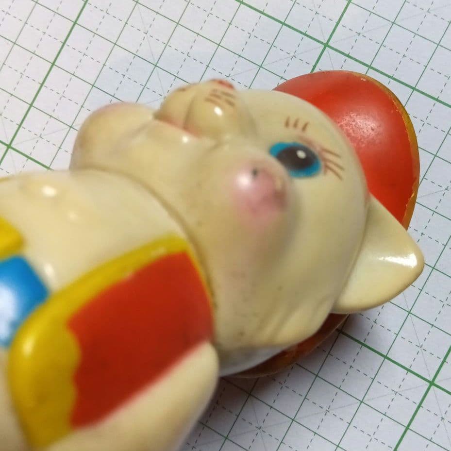 長靴をはいた猫　ソフトビニール人形　貯金箱　昭和レトロ　ソフビ