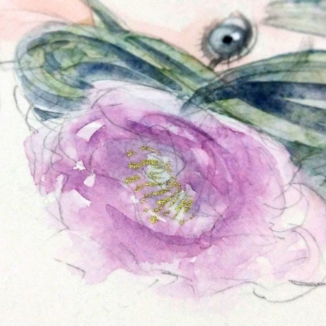 専用　絵画　原画　肉筆　水彩画　手描きイラスト　和装