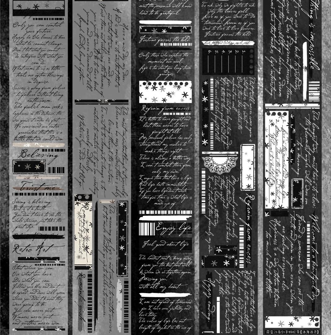 霖蓝汐原创手账《浪漫语录》海外マスキングテープ　マステ 【2646】