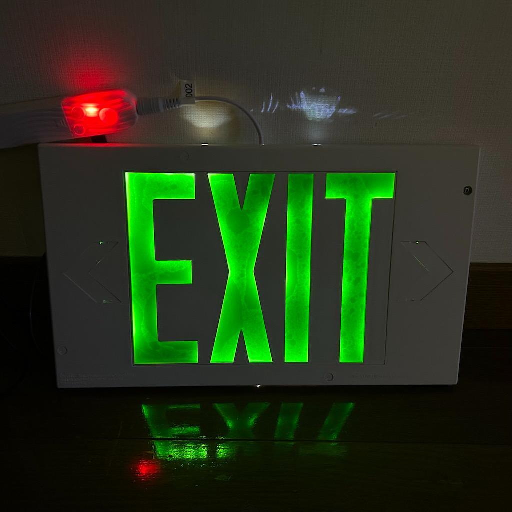 米軍　非常灯　看板　ミリタリー 白