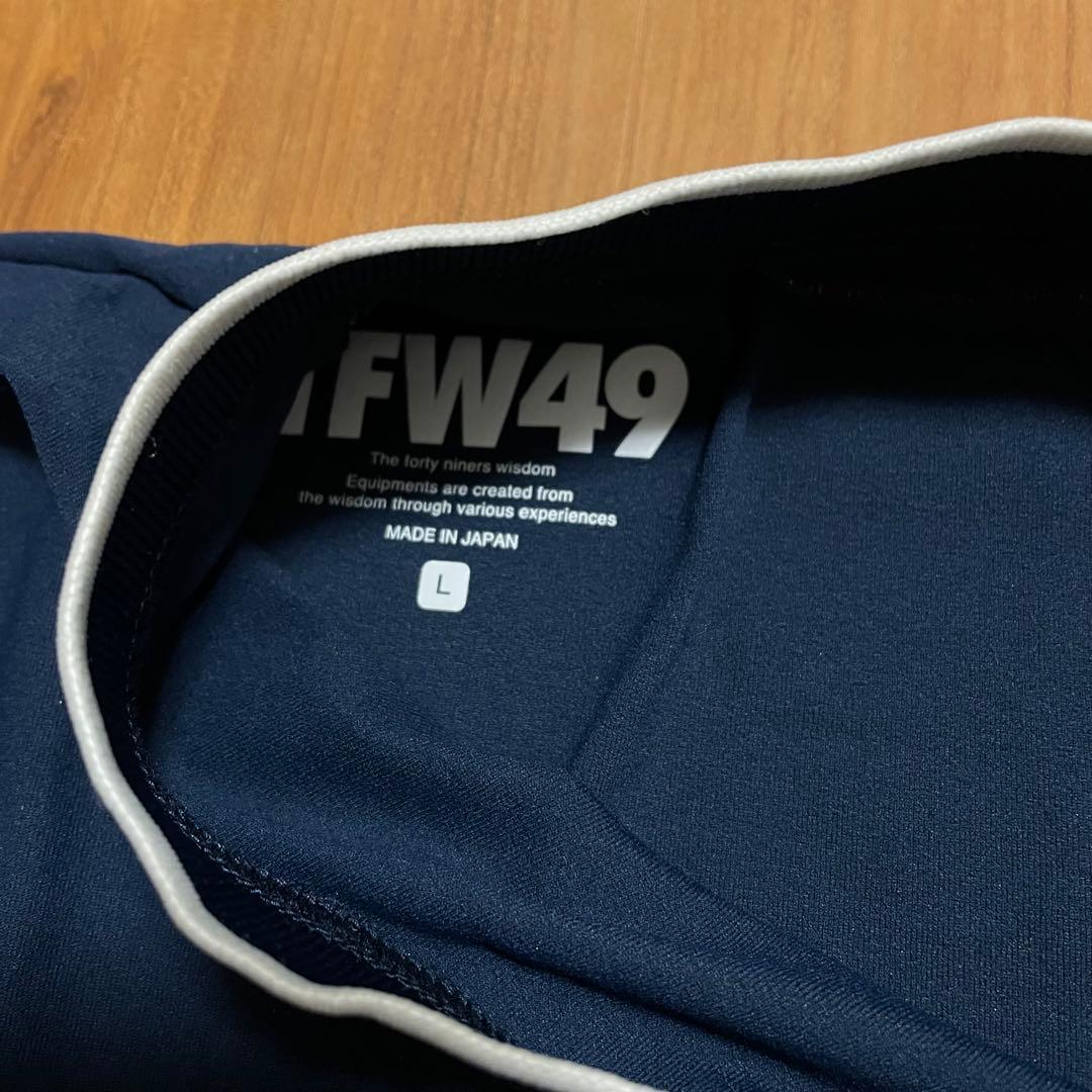 TFW49 モックネック　Tシャツ ネイビー　L ゴルフ