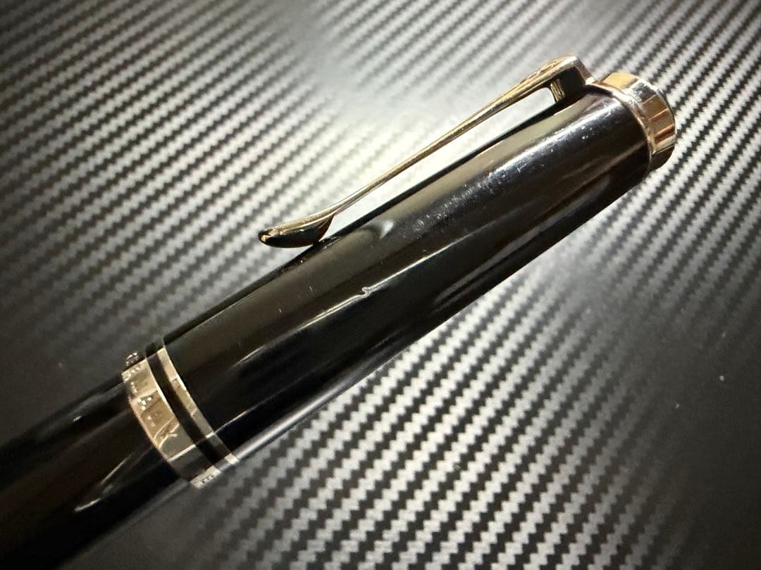 美品 ペリカン スーベレーン M405 万年筆 EF ブラック シルバートリム