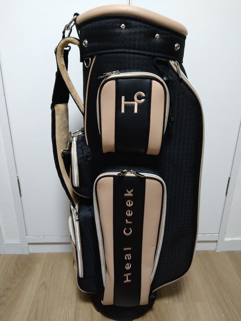 Heal Creek ゴルフバッグ・キャディバッグ 黒/ベージュ